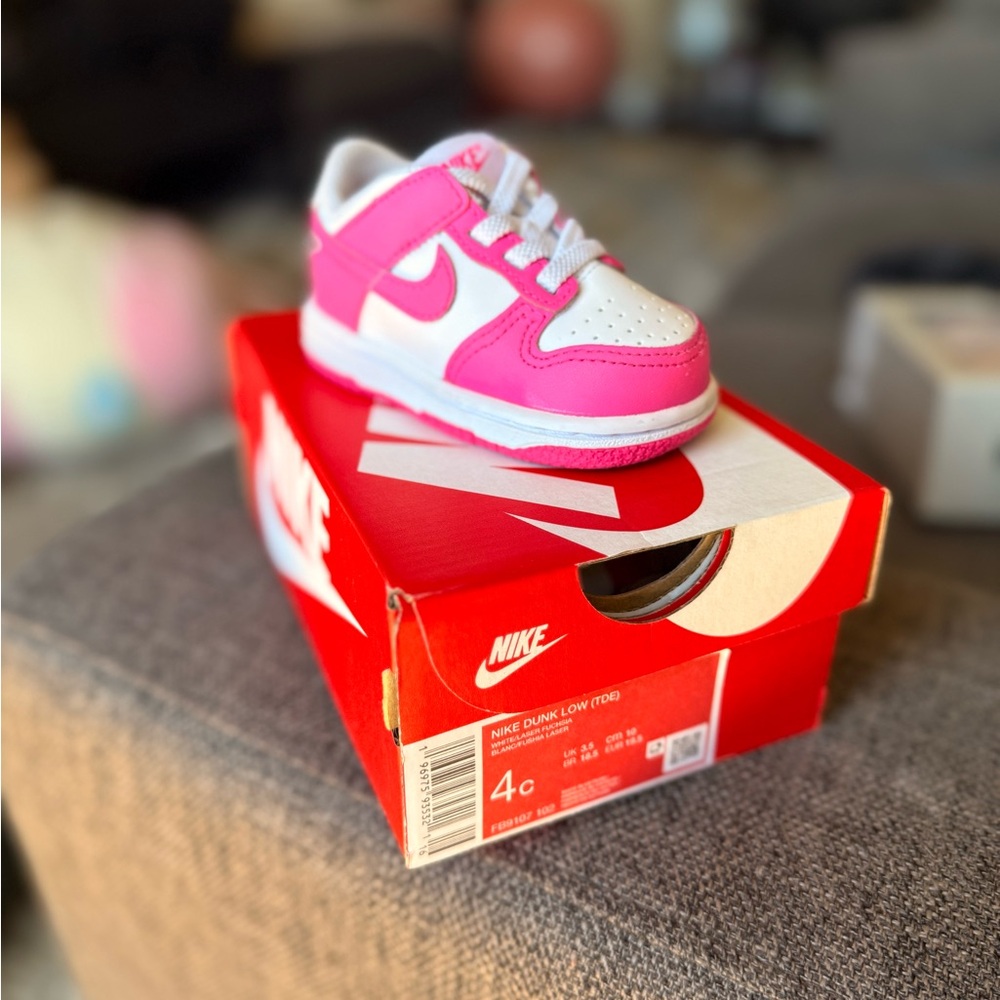 Nike Kids Dunk Low Pink Sneakers